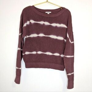 Women's Burgundy Tie-Dye Sweater